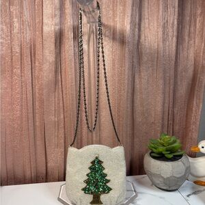 Elegant Beaded Christmas Tree Bag